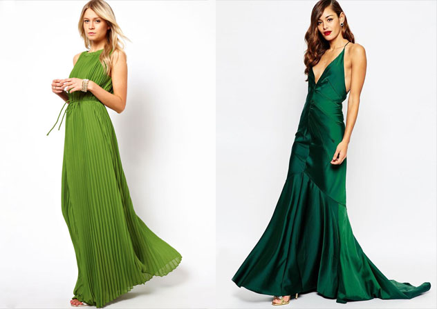 Зеленое платье – идеальный наряд, который прекрасно оттенит твою красоту