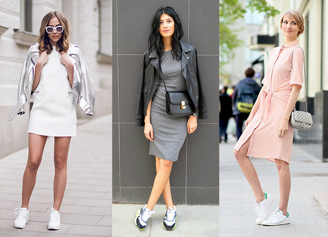 Микс противоположностей: как носить короткие летние платья с кроссовками, чтобы выглядеть стильно и модно