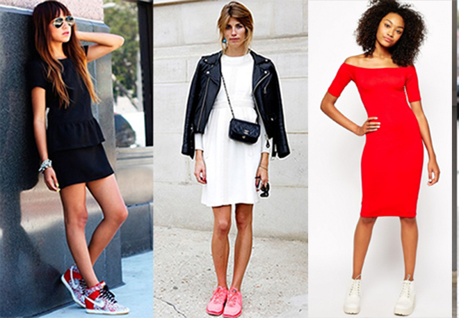 Микс противоположностей: как носить короткие летние платья с кроссовками, чтобы выглядеть стильно и модно
