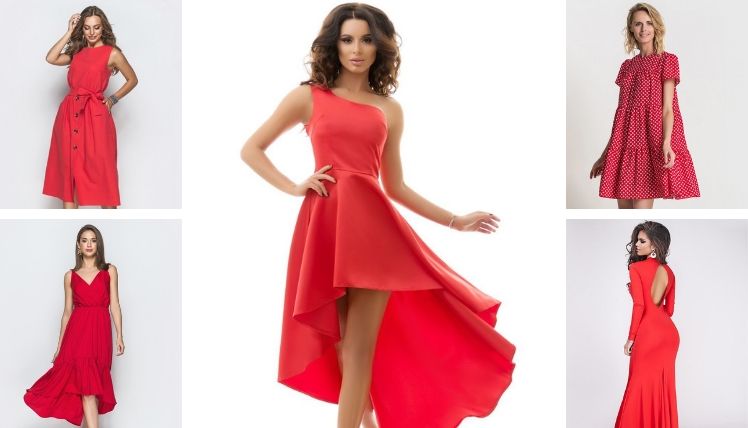 Как и с чем носить красное платье? Составляем огненный look в алом цвете