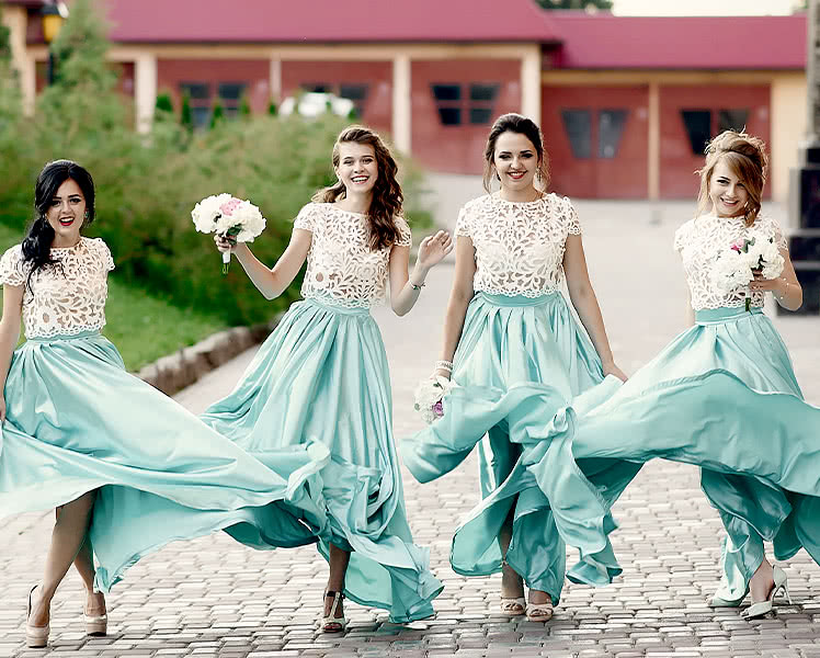 Образы с топами и юбками для подружек невесты