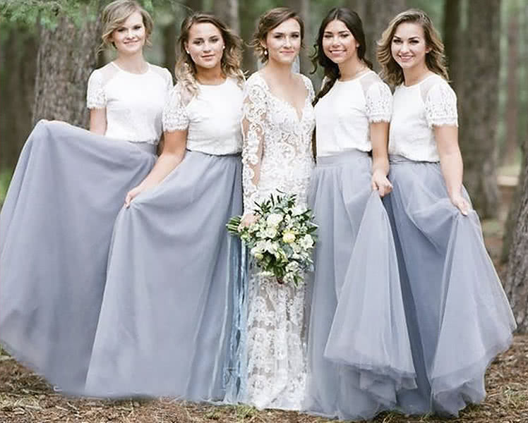 Образы с топами и юбками для подружек невесты