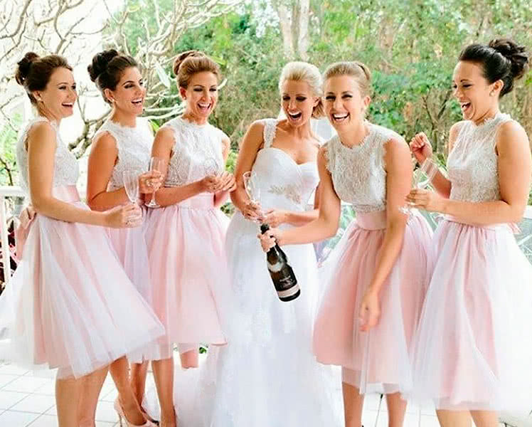 белые платья для подружек невесты