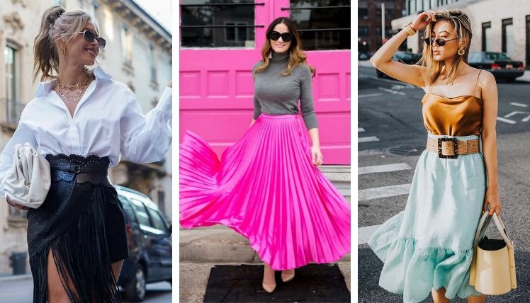 С чем носить юбки разных цветов?