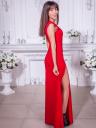 Длинное красное платье с разрезом, фото 7