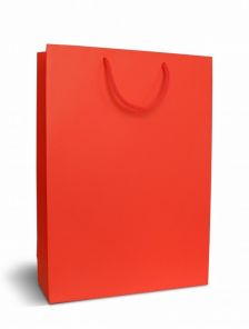 Пакет подарочный красного цвета крафтовый