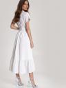 Короткое белое асимметричное платье с оборкой, фото 2