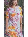 Повседневное летнее платье — хлопковое платье-рубашка с разноцветным цветочным принтом, V-образным вырезом, фото 6