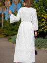 Платье с перфорацией из лёгкого высококачественного хлопка длинное, фото 3