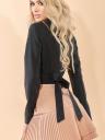 Стильный черный женский укороченный пиджак-жакет, фото 4