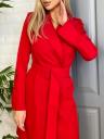 Стильное короткое красное платье пиджак на длинный рукав, фото 2
