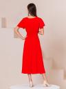 Летнее легкое красное платье на короткий рукав миди длины, фото 5