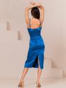 Нарядное вечернее синее платье на тонких бретелях, фото 6