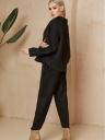 Женский замшевый брючный костюм черного цвета, фото 3