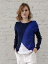 Синий женский стильный джепер оверсайс, фото 6