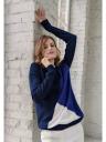 Синий женский стильный джепер оверсайс, фото 3