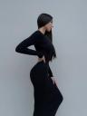 Женское платье с оголенной спиной черного цвета, фото 3