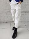 Белые широкие женские брюки с высокой талией, фото 3