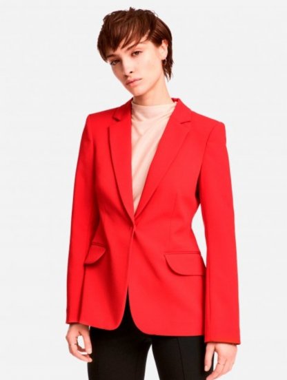 Стильный женский пиджак красного цвета, фото 1