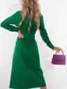 Легкое зеленое платье миди длины на длинный рукав, фото 4