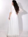 Нарядное блестящее белое платье большого размера в пол, фото 2