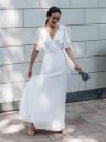 Нарядное белое платье в пол, фото 5