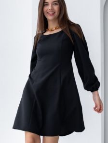 Черное классическое платье