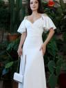 Белое летнее платье для женщин: макси на бретелях для свадьбы, дня рождения и элегантных вечеров, фото 4