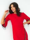Элегантное стильное красное платье с бахрамой, фото 5