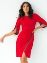 Элегантное стильное красное платье с бахрамой, фото 3