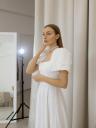 Нарядное длинное платье с рукавами «буфф», фото 3