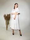 Потрясающее белое коктейльное платье А-силуэта длины миди — подходит для лета, весны и осени, фото 7