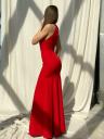 Красное нарядное легкое вечернее платье, фото 6