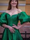 Экстравагантное макси-платье | Зеленое платье с модной пышной юбкой | Идеальное летнее платье для женщин, фото 10
