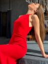 Красное нарядное легкое вечернее платье, фото 11