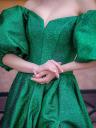 Экстравагантное макси-платье | Зеленое платье с модной пышной юбкой | Идеальное летнее платье для женщин, фото 12