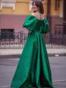 Экстравагантное макси-платье | Зеленое платье с модной пышной юбкой | Идеальное летнее платье для женщин, фото 3
