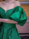 Экстравагантное макси-платье | Зеленое платье с модной пышной юбкой | Идеальное летнее платье для женщин, фото 8
