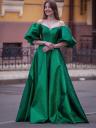 Экстравагантное макси-платье | Зеленое платье с модной пышной юбкой | Идеальное летнее платье для женщин, фото 2