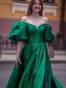 Экстравагантное макси-платье | Зеленое платье с модной пышной юбкой | Идеальное летнее платье для женщин, фото 4