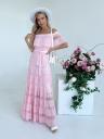 Длинное летнее розовое кружевное платье, фото 7