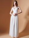 Модное белое шифоновое платье | Белое макси-платье | Потрясающее платье с открытой спиной, фото 4