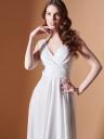 Модное белое шифоновое платье | Белое макси-платье | Потрясающее платье с открытой спиной, фото 4
