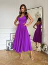 Потрясающее фиолетовое летнее платье для женщин/ Платье миди на бретельках/Идеальное весеннее платье для вечеринок, выпускных вечеров, фото 4