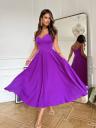 Потрясающее фиолетовое летнее платье для женщин/ Платье миди на бретельках/Идеальное весеннее платье для вечеринок, выпускных вечеров, фото 2