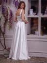 Простое и элегантное белое платье макси с высоким разрезом — идеально подходит для свадьбы, помолвки или особых мероприятий, фото 6