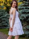 Короткое белое платье сарафан, фото 7