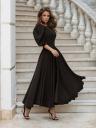 Черное нарядное платье миди длины с рукавом 3/4, фото 9