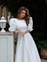 Элегантное белое платье-миди с открытой спиной – идеально для выпускного или помолвки, фото 2