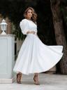 Элегантное белое платье-миди с открытой спиной – идеально для выпускного или помолвки, фото 3